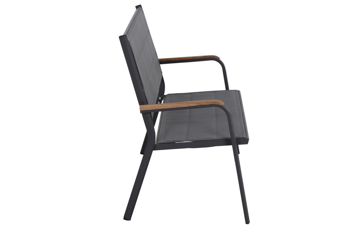 Gartenbank N40082 - Anthrazit, KONVENTIONELL, Holz/Kunststoff (138,5/97/67cm) - Siena Garden
