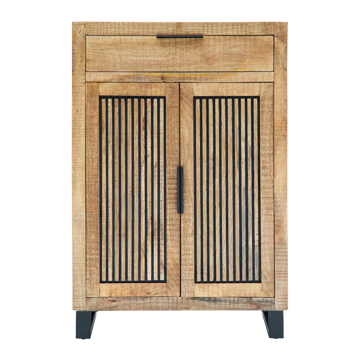 BOTNÍK EVEREST -EXKLUSIV- - černá/přírodní barvy, Natur, kov/dřevo (88/130/40cm) - Mömax