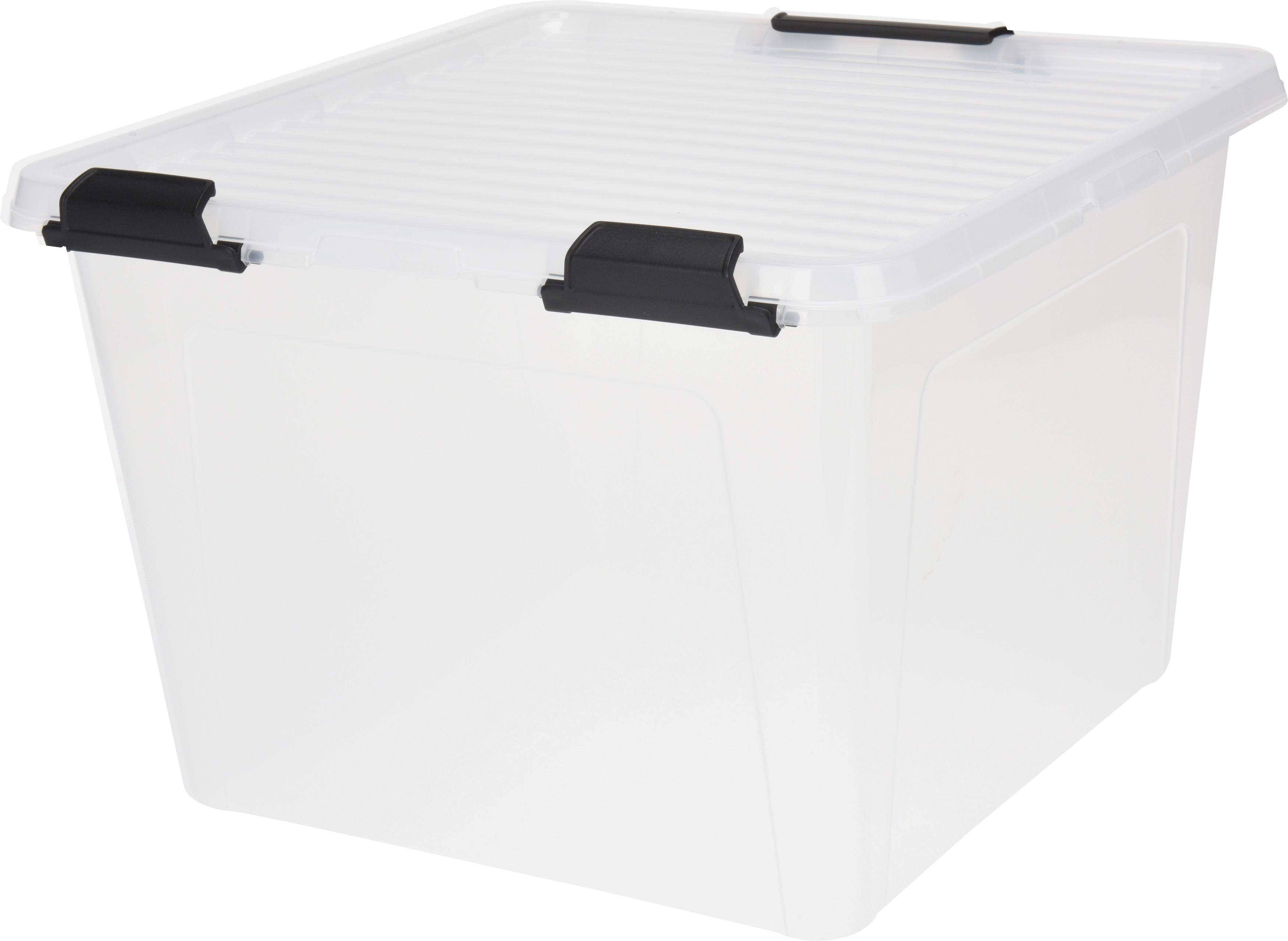 Aufbewahrungsbox mit Deckel Kunststoff 40x40x27 cm - Transparent, Basics, Kunststoff (40/40/27cm)