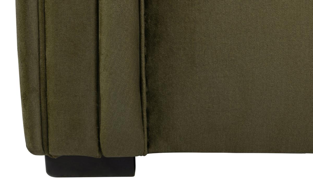 Chesterfield-sessel Cupido - Schwarz/Olivgrün, Design, Textil (114/78/91cm) - MID.YOU