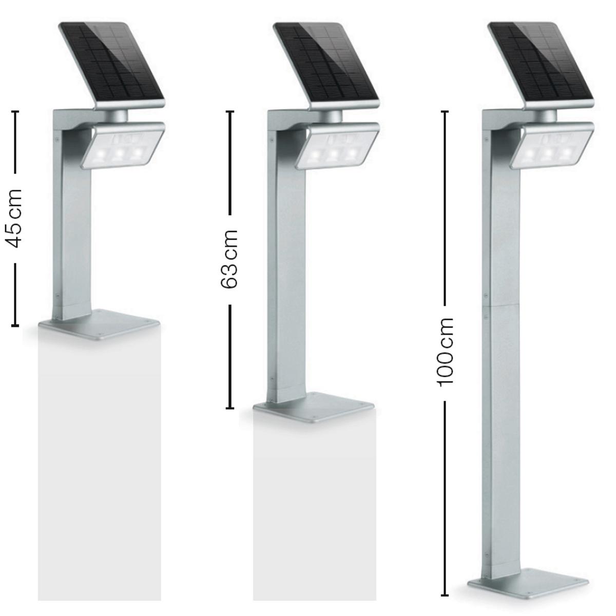Solarleuchte Außenleuchte Xsolar Gl-S - Silberfarben, Basics, Kunststoff (18,8/19,4/117,8cm) - Steinel