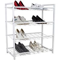 REGÁL NA BOTY ROM - bílá, Moderní, kov (80/83/30cm)