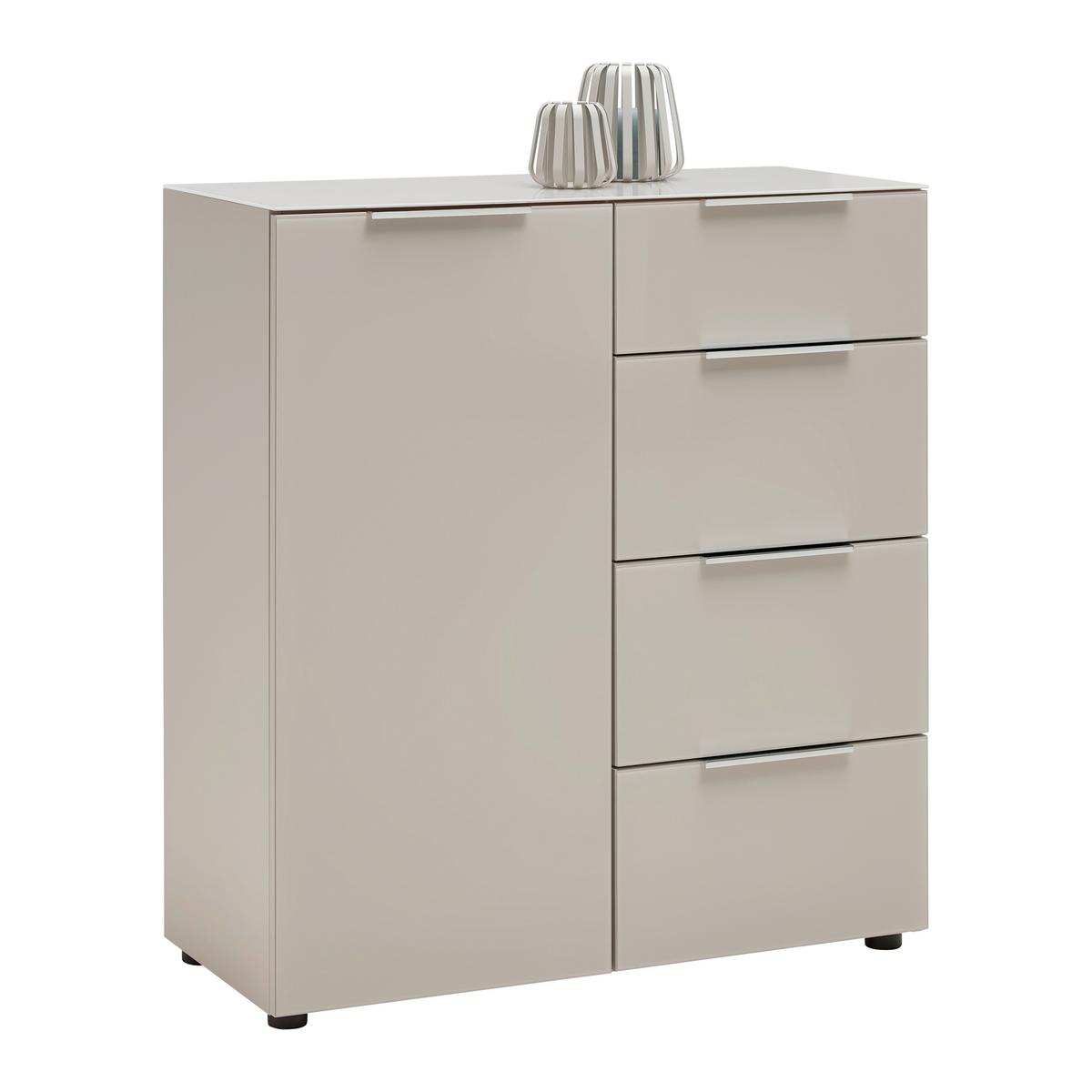 KOMODA SIENA -EXKLUSIV- - černá/kašmírová, Moderní, kov/kompozitní dřevo (90/99/40cm) - Mömax