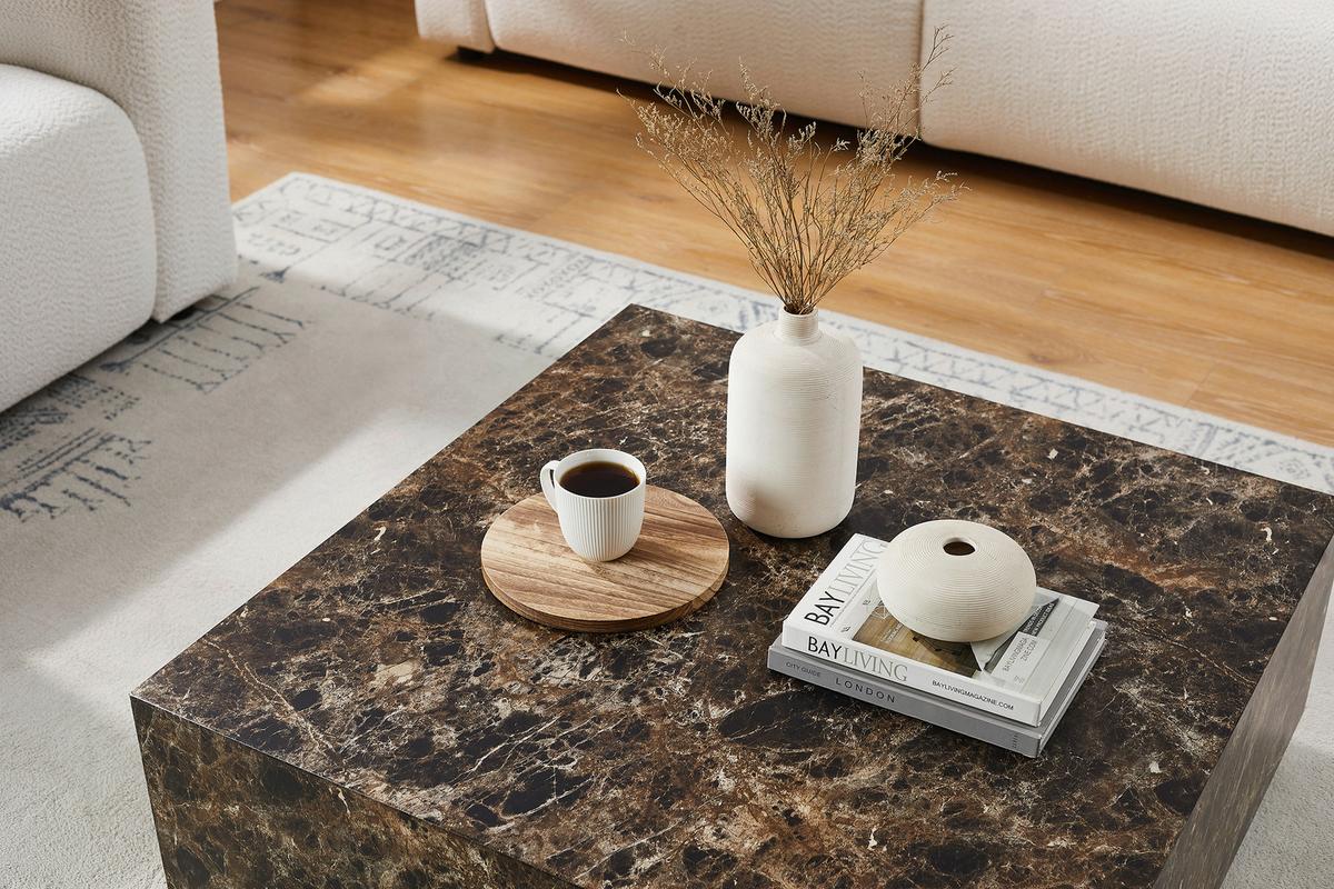 Couchtisch Braun B: 90 Cm - Braun, Design, Holzwerkstoff (90/90/35cm) - Livetastic