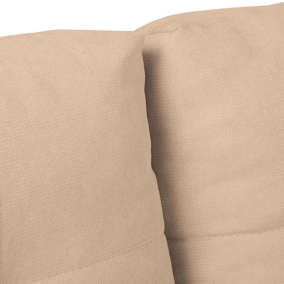 Ecksofa Azzuro Beige S: 256x175 cm - Beige/Silberfarben, Design, Textil (256/175cm) - Livetastic