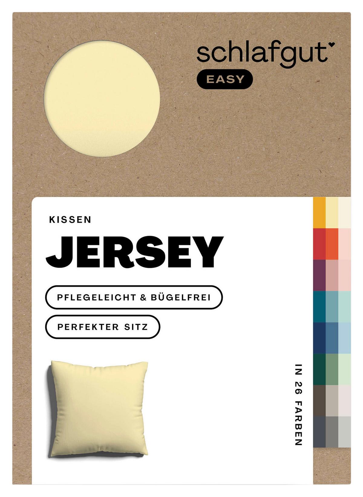 Kissenhülle Easy Jersey - Gelb, Basics, Textil (40/40cm) - Schlafgut