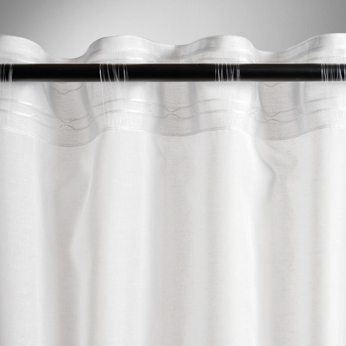 HOTOVÝ ZÁVES LEO TRANSPARENT 2 KS -AKT- - biela, Konventionell, textil (140/255cm) - Premium Living