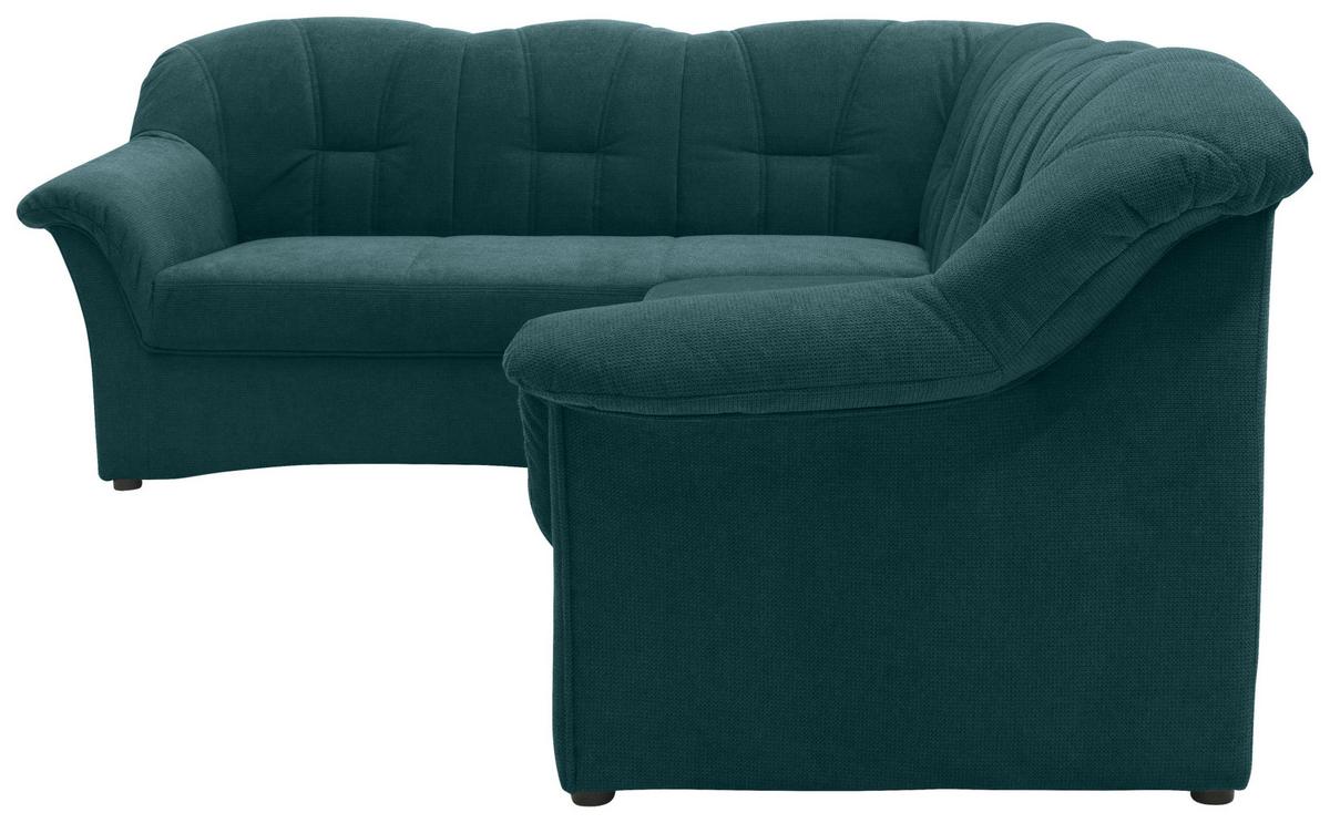 Ecksofa Papenburg Petrol - Petrol/Schwarz, KONVENTIONELL, Textil (192/243cm) - MID.YOU
