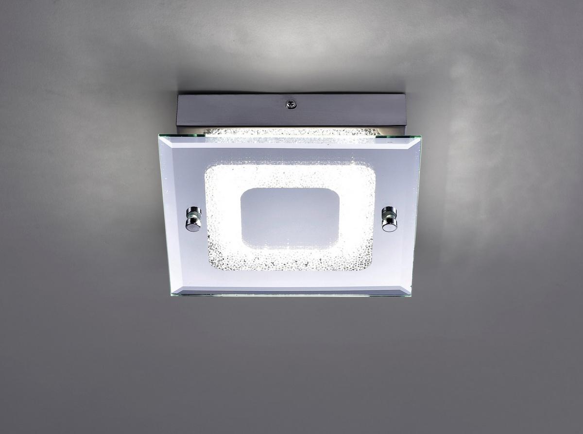 LED-Wandleuchte Lisa 1-Flammig - Chromfarben, KONVENTIONELL, Glas/Metall (18/18/5,8cm)