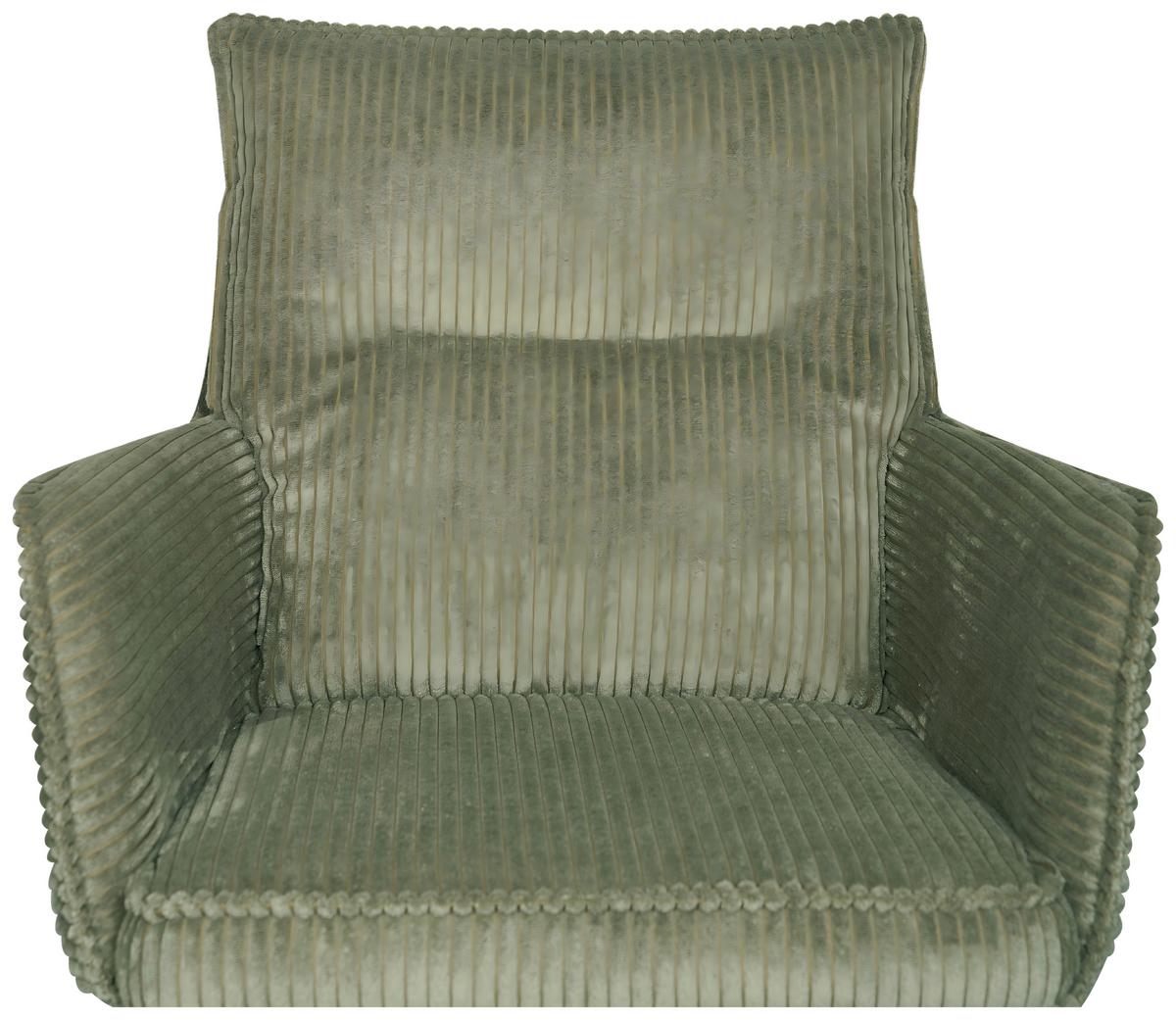 Drehstuhl Valencia Grün B: 58,5 cm - Schwarz/Grün, MODERN, Textil/Metall (58,5/88/95/63cm) - Livetastic