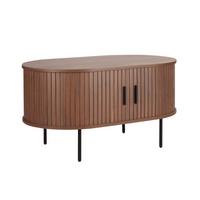 Couchtisch Walnussfarben B: 60 cm - Walnussfarben/Schwarz, Design, Holzwerkstoff (100/60/55cm) - Livetastic