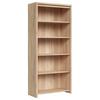 Regal Kaspian Bookshelf - Schwarz/Sonoma Eiche, Design, Holzwerkstoff (90/200,5/40,5cm)