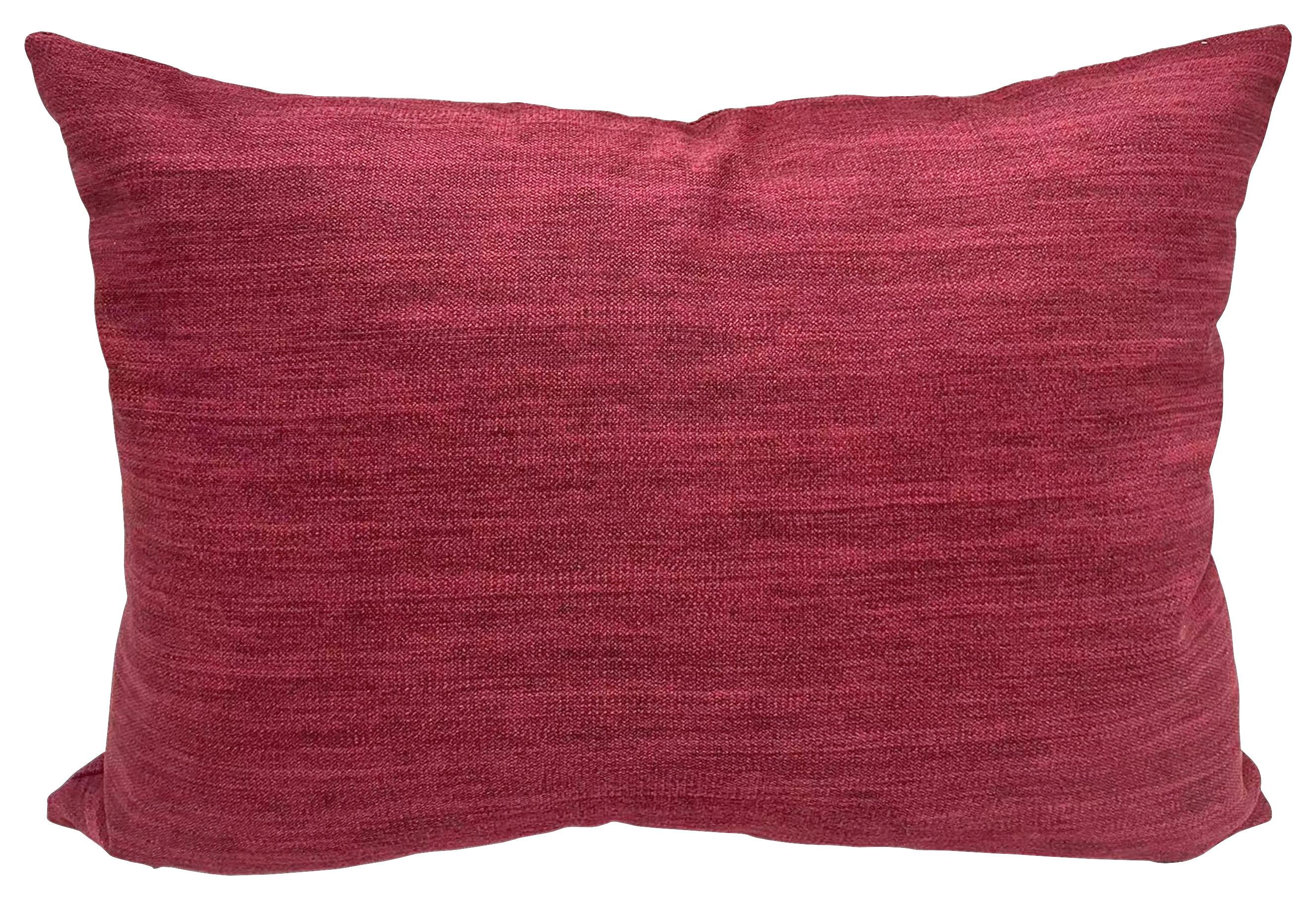 Zierkissen Carmina 50x70 cm Polyester Bordeaux mit Zipp