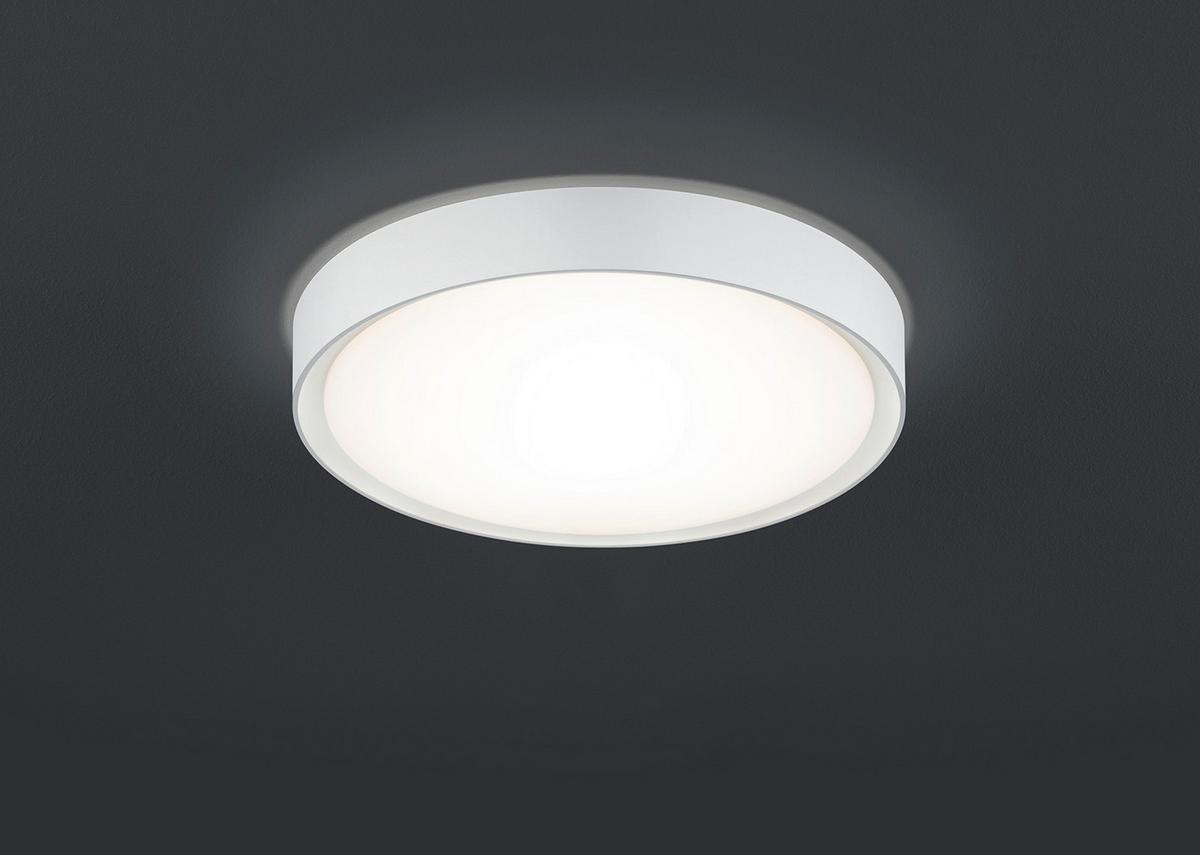 Bad-deckenleuchte Clarimo Ip44 Weiß Ø 33 Cm, 1-Flammig - Weiß, KONVENTIONELL, Kunststoff/Metall (33,0/9,0cm) - Trio Leuchten