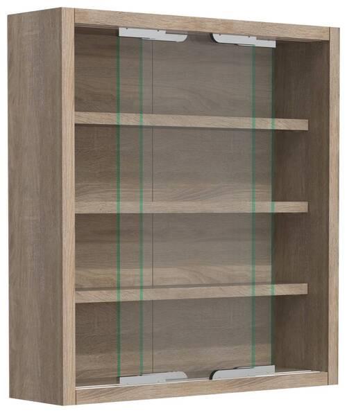 Hängevitrine Agisa S B: 37 cm Eiche Dekor - Sonoma Eiche, MODERN, Glas/Holzwerkstoff (37/40/10cm) - MID.YOU