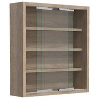 Hängevitrine Agisa S B: 37 cm Eiche Dekor - Sonoma Eiche, MODERN, Glas/Holzwerkstoff (37/40/10cm) - MID.YOU