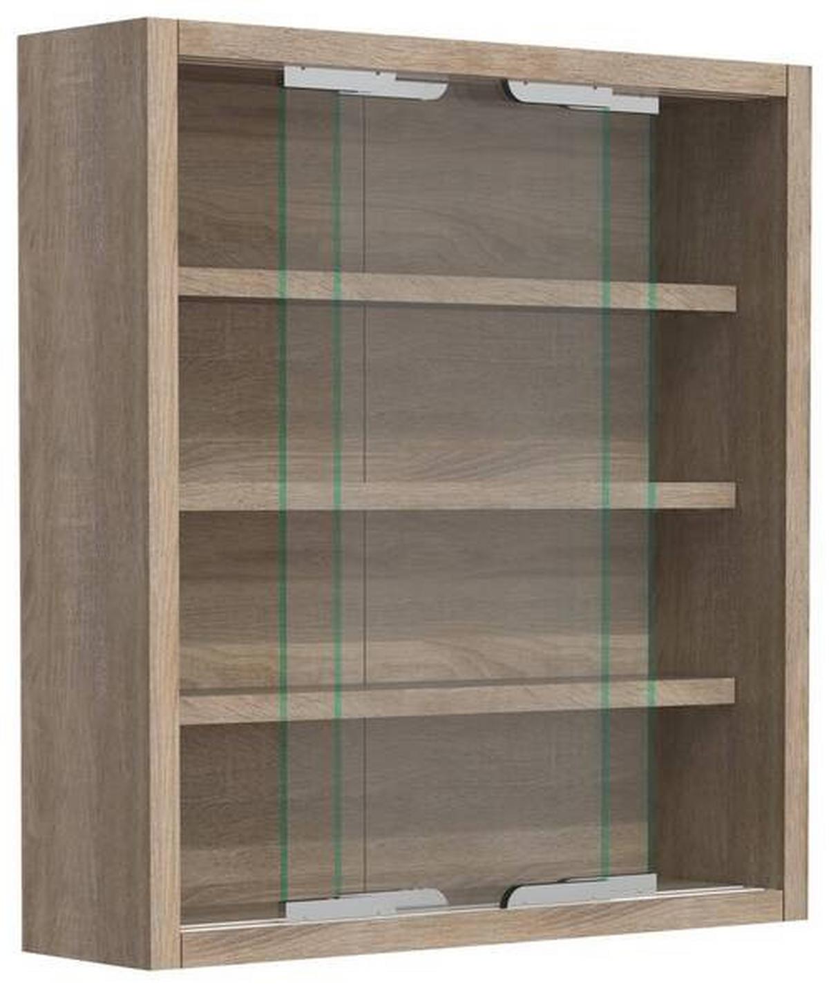 Hängevitrine Agisa S B: 37 cm Eiche Dekor - Sonoma Eiche, MODERN, Glas/Holzwerkstoff (37/40/10cm) - MID.YOU