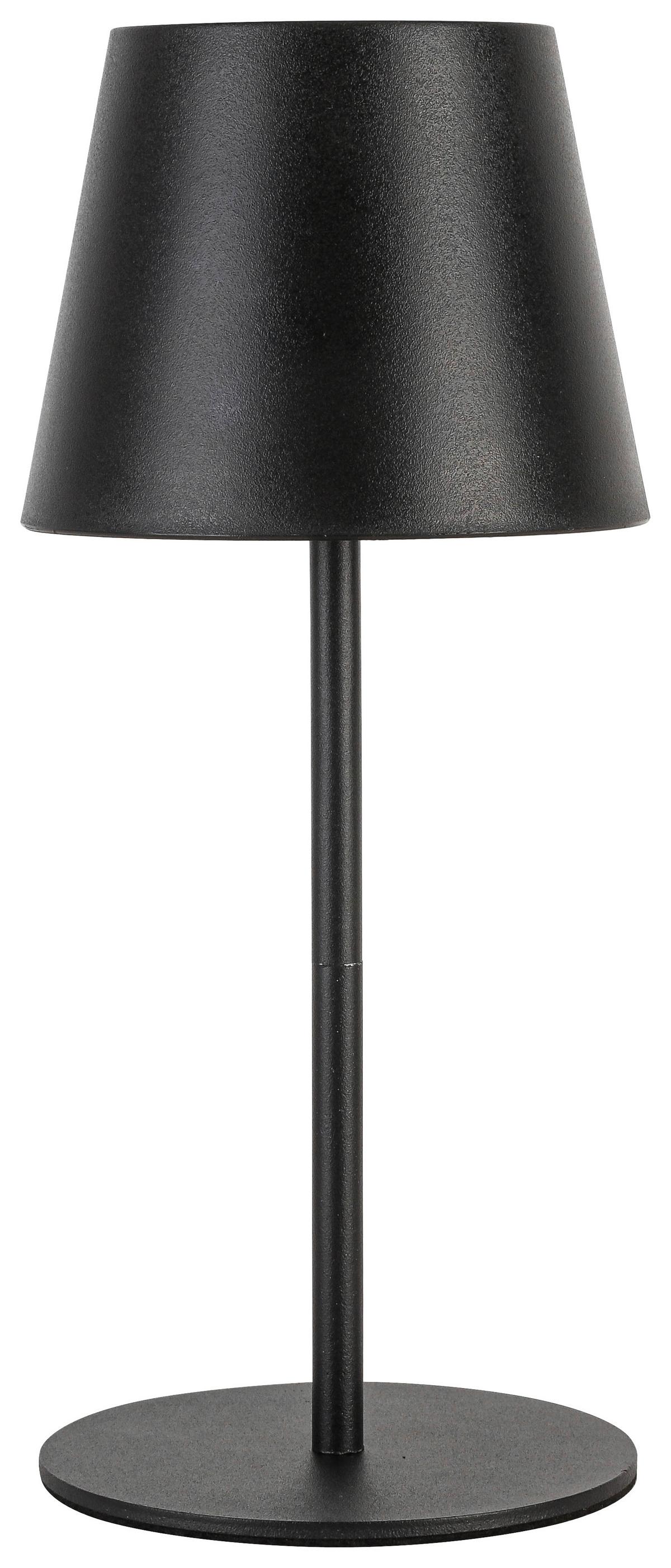 STOLNÍ LAMPA NA BATERIE NOEMI - černá, Konvenční, kov/plast (10,5/17-36cm) - Mömax