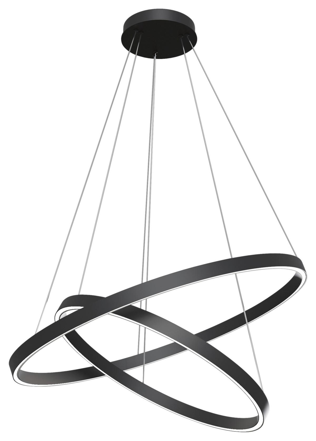 Pendelleuchte Rim - Schwarz, Basics, Metall (80/100/80cm) - MAYTONI