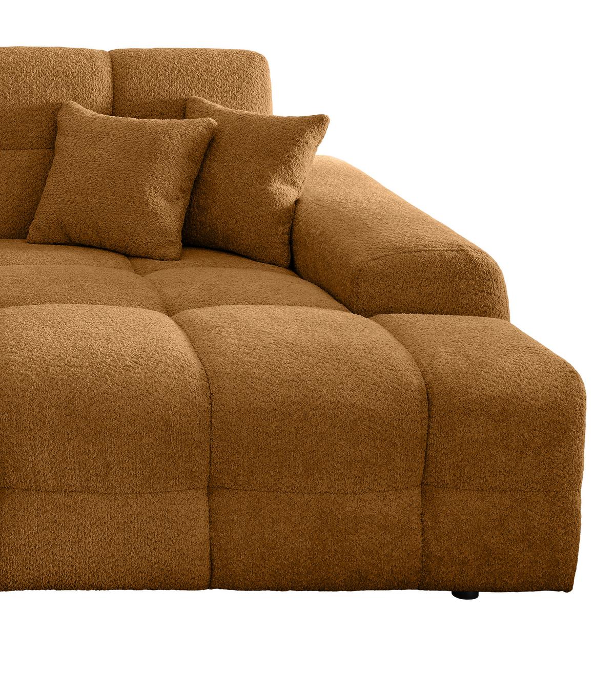 Bigsofa Bosco, Goldfarben B: 304 cm - Goldfarben/Schwarz, MODERN, Textil (304/87/155cm) - Livetastic