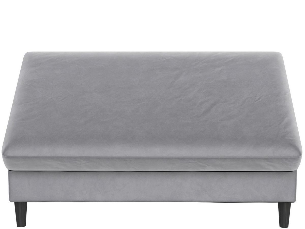 Hocker Hannover Grau, mit Stauraum - Schwarz/Grau, Basics, Textil (130/43/69cm) - Livetastic