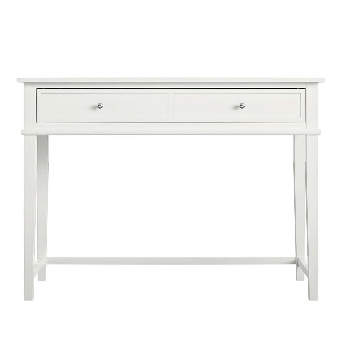 Schreibtisch Franklin Weiß L: 89cm - Weiß, Design, Holzwerkstoff (89/75/45cm) - MID.YOU