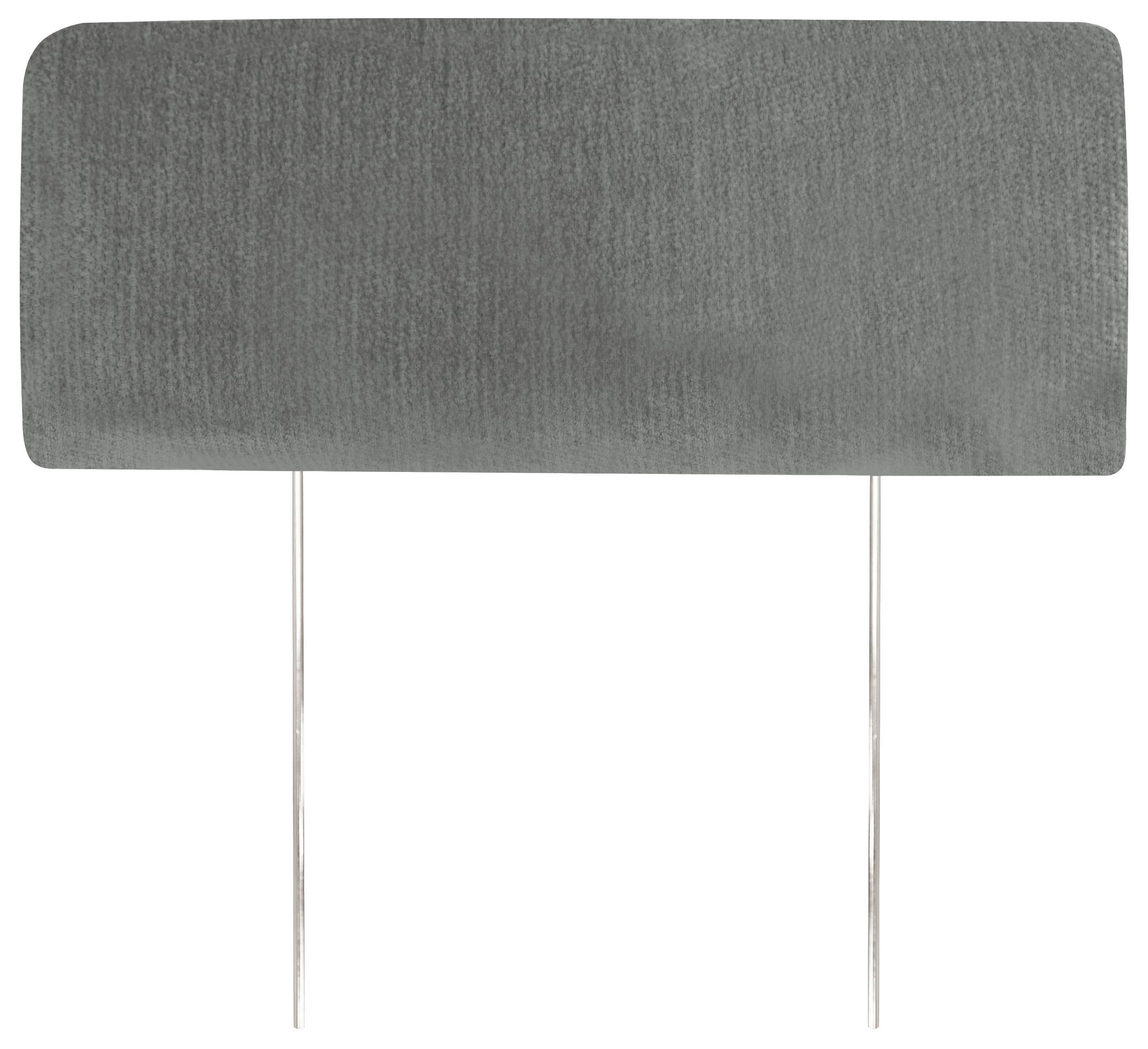 Opěrka hlavy ALTON, šedá žinylka - šedá, Konvenční, kov/textil (50/19cm)