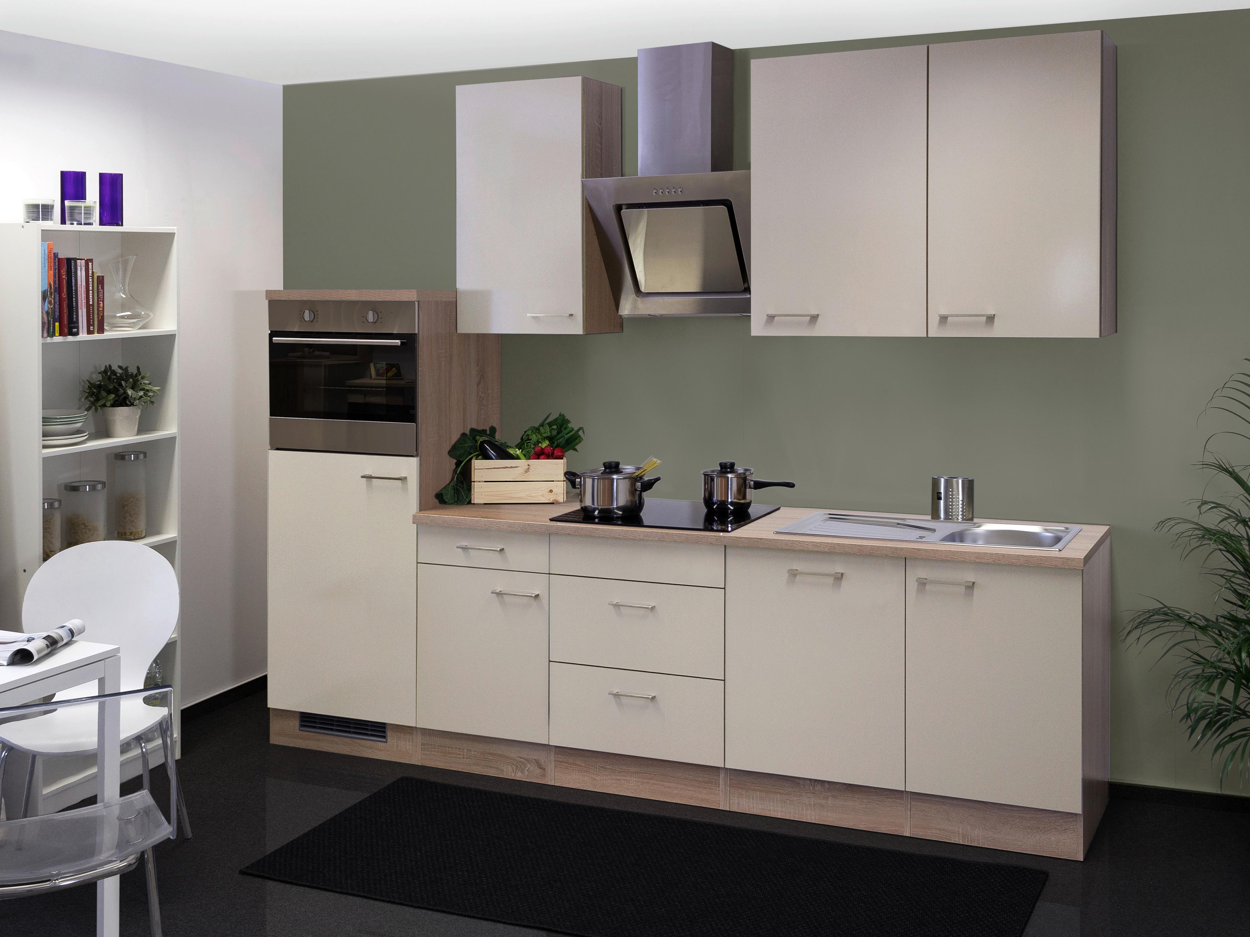 Küchenblock Nepal Sonoma Eiche/Kaschmir B: 280cm - Kaschmir/Sonoma Eiche, MODERN, Holzwerkstoff (280cm) - FlexWell