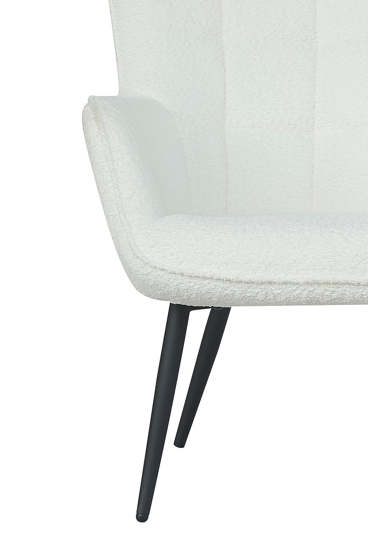 Sessel Uta Elfenbein B: 72 Cm - Elfenbein/Schwarz, Basics, Textil (72/97/80cm) - MID.YOU