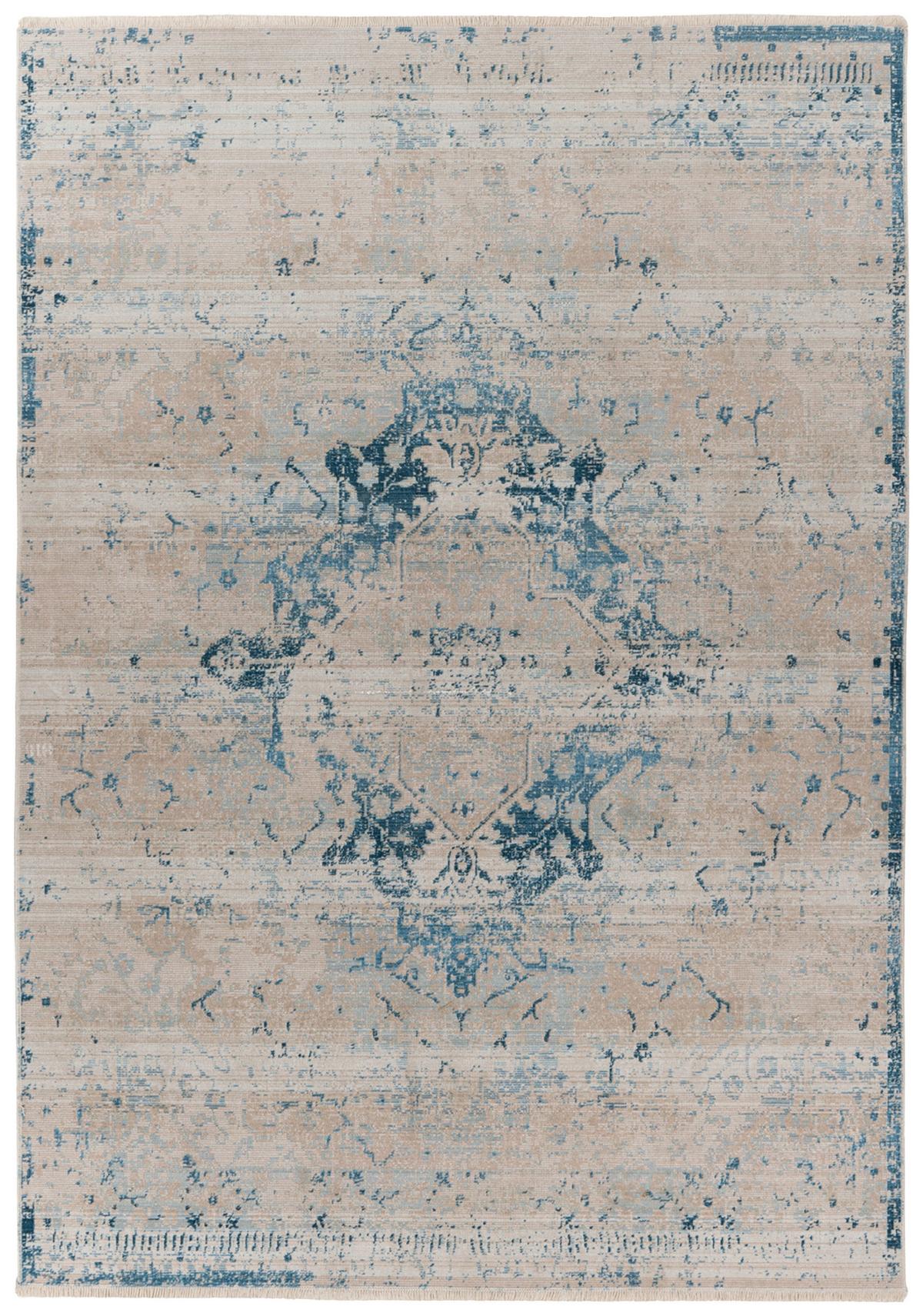 Vintage-teppich Dilan 200 - Blau, KONVENTIONELL, Textil (120/170cm)