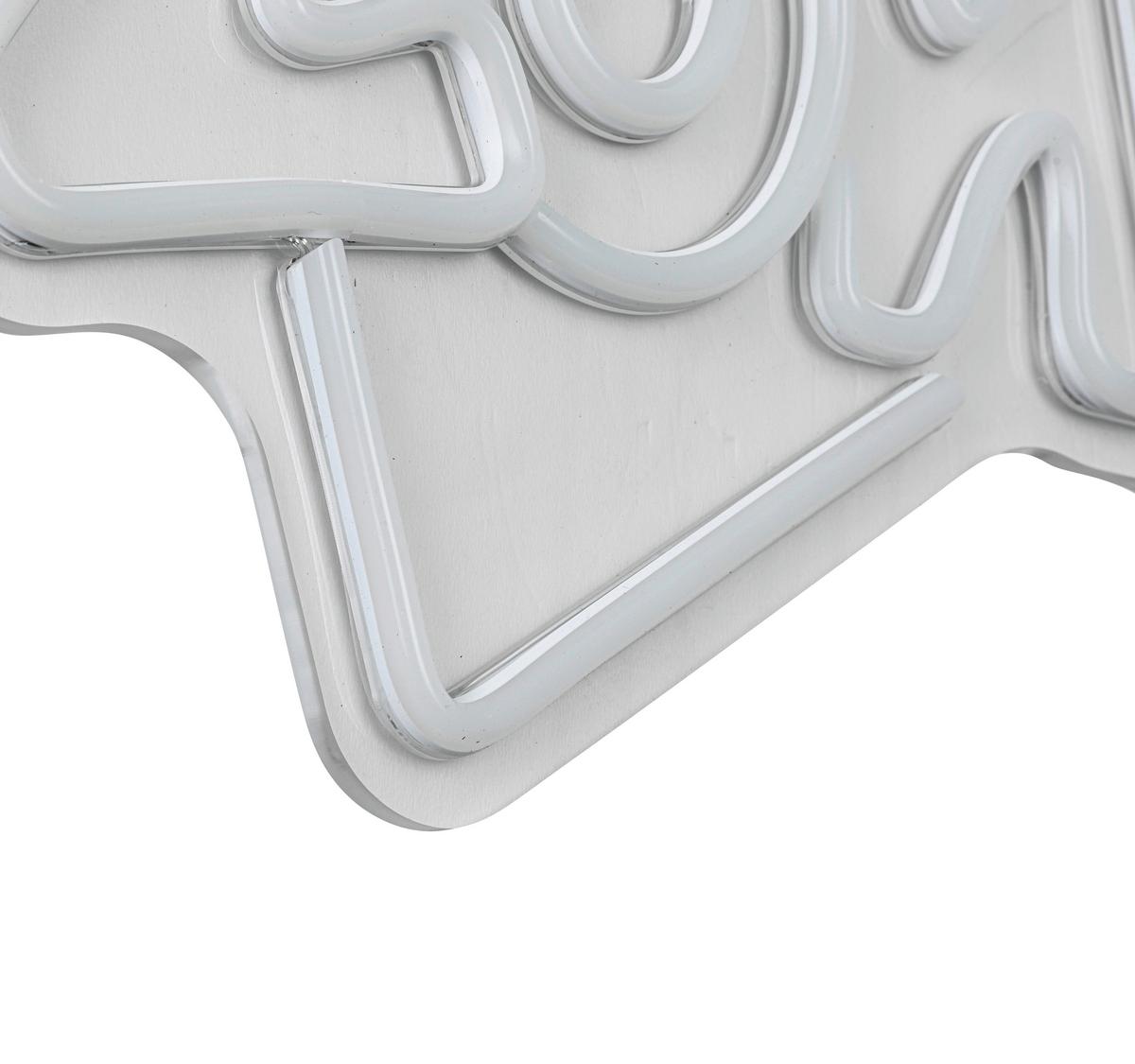 DEKORAČNÍ LED SVÍTIDLO ZONI - bílá/průhledné, Moderní, plast (40/32/1cm) - Mömax