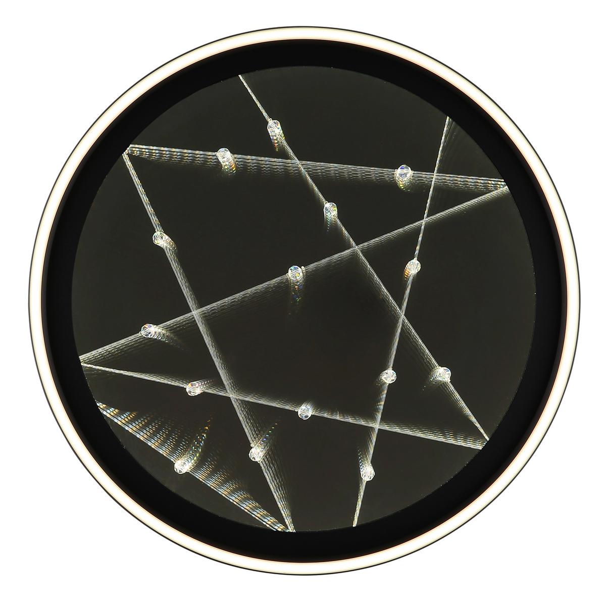 LED-Deckenleuchte Memory-Funktion - Klar/Schwarz, Design, Glas/Kunststoff (51,5/8,5cm) - Globo