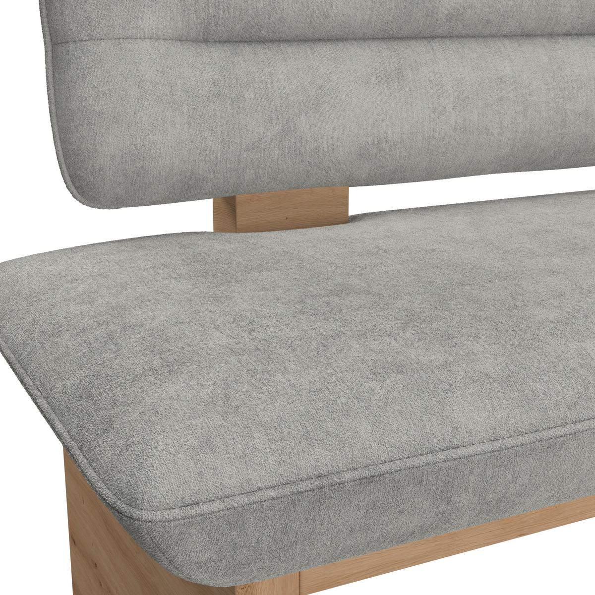 SITZBANK BELUNA II - Eichefarben/Hellgrau, KONVENTIONELL, Holzwerkstoff/Textil (120/87/67cm) - James Wood