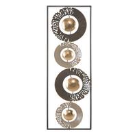 Wanddeko Ring Chrom/Goldfarben B: 31 cm - Chromfarben/Goldfarben, Basics, Metall (31/89.5/3cm)