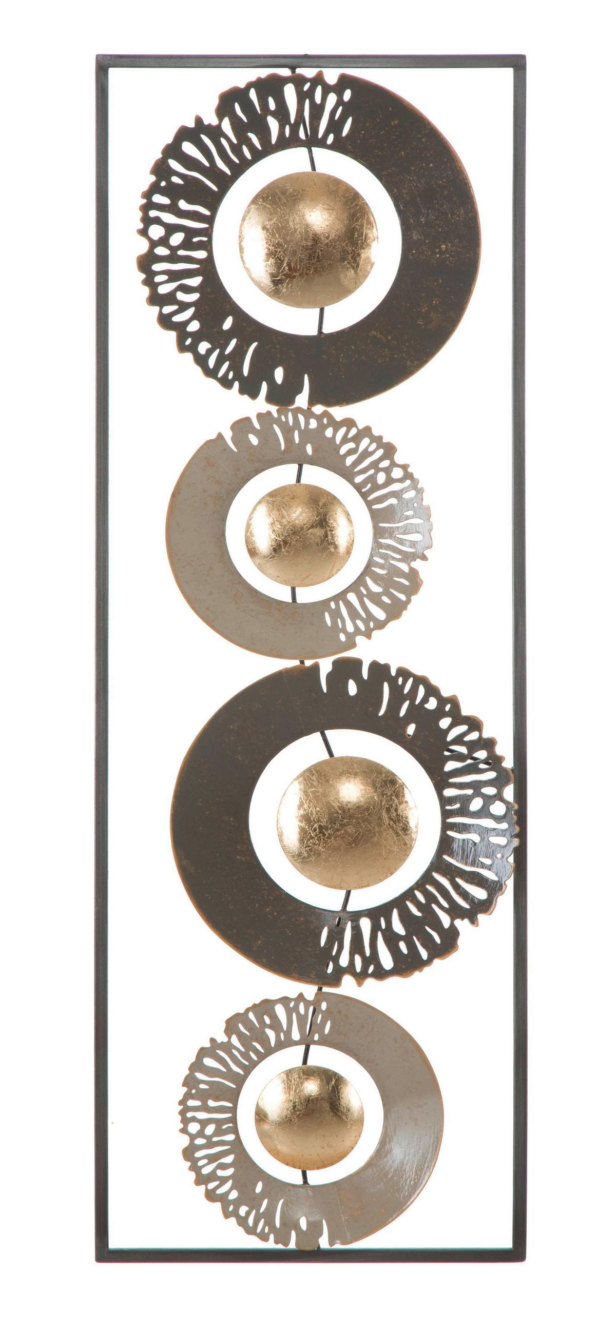 Wanddeko Ring Chrom/Goldfarben B: 31 cm - Chromfarben/Goldfarben, Basics, Metall (31/89.5/3cm)