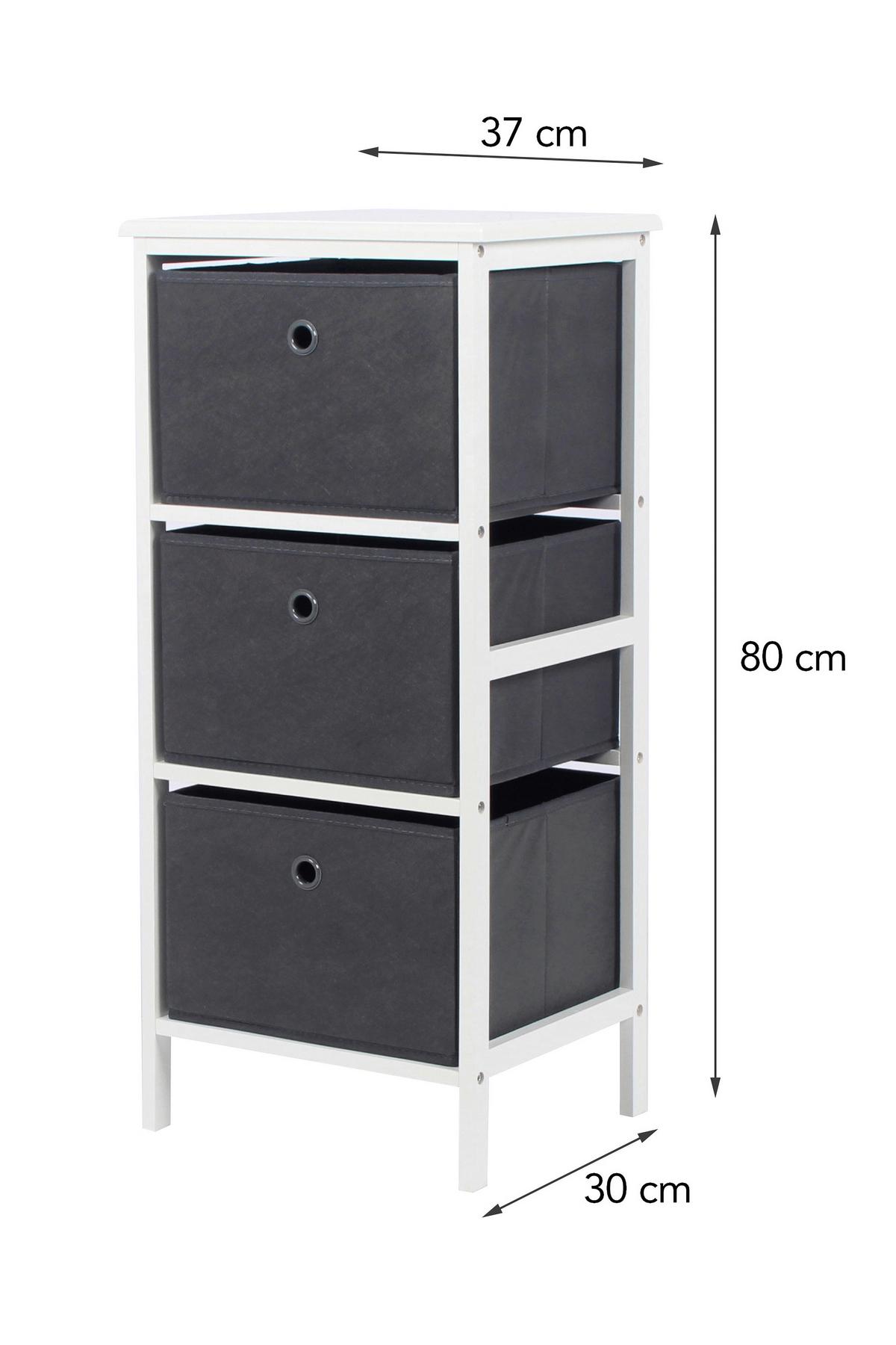 Regal Oliver 2 37 Cm Grau / Weiß - Weiß/Grau, MODERN, Holz/Papier (37/80/30cm)