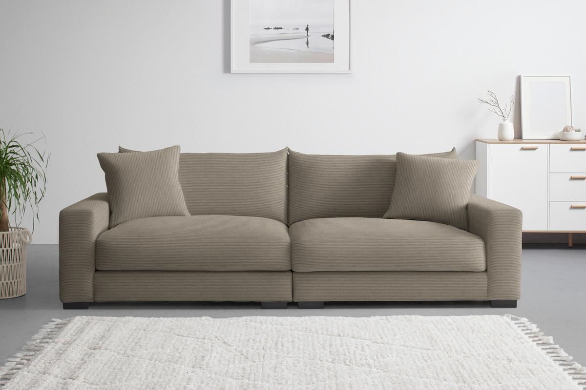 Mega pohovka PEDRO 1200, sivohnedý menčester - sivohnedá, Modern, kov/drevo (261/83/124cm) - Mömax