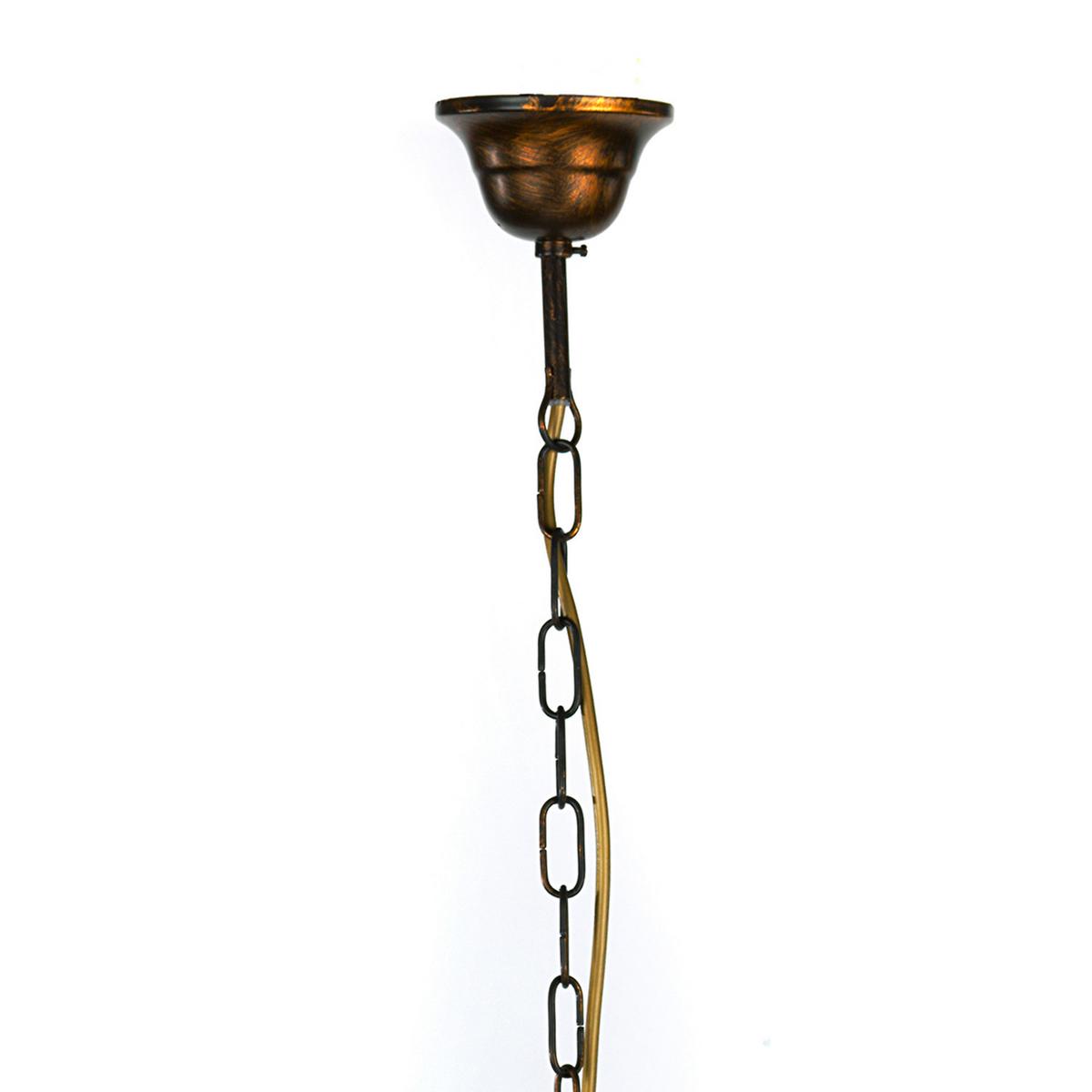 Kristall-hängeleuchte 4670/5 - Bronzefarben, KONVENTIONELL, Glas/Metall (53/100cm)