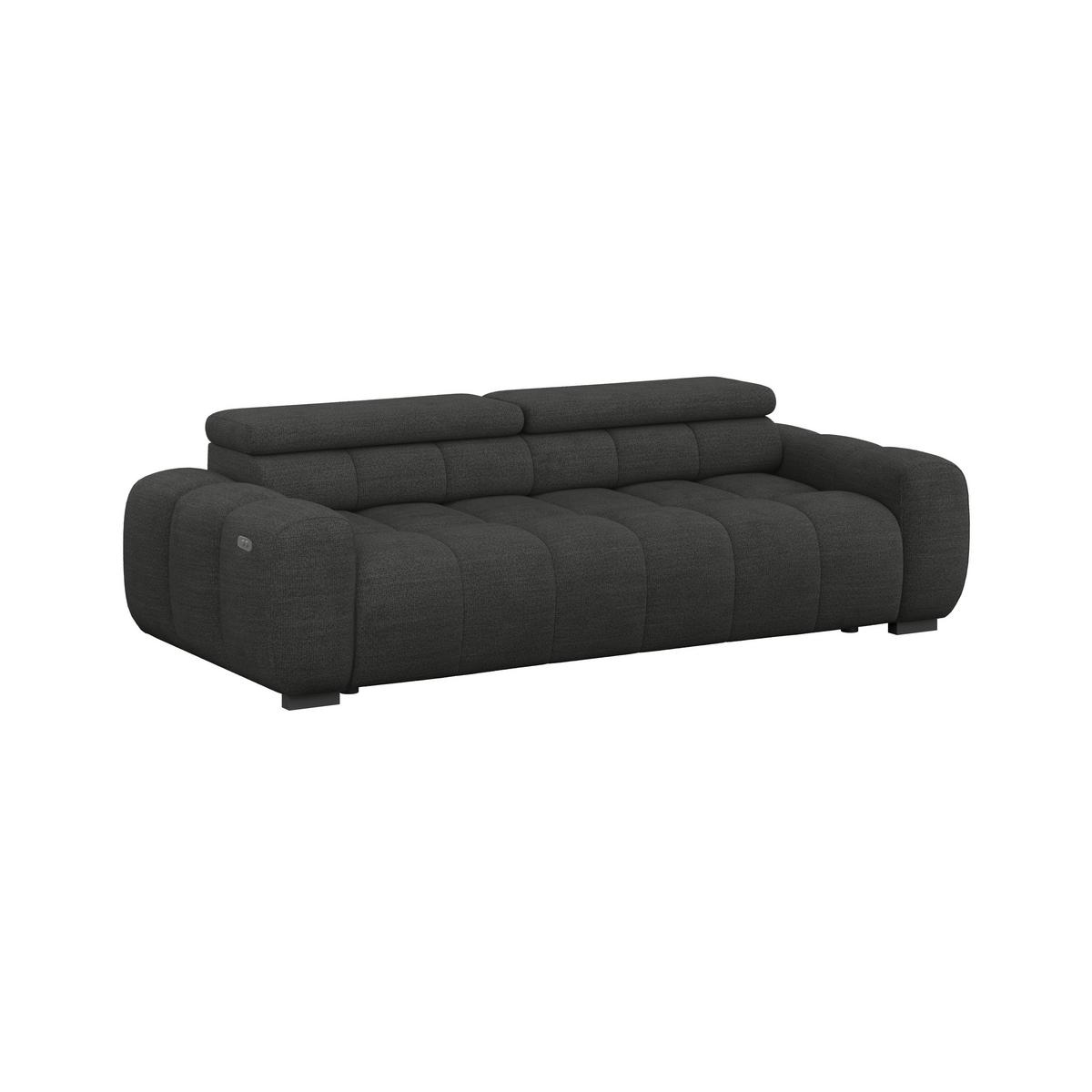 Bigsofa Bull Webstoff schwarz, B: 248 cm - Schwarz, Design, Textil (248/77-97/108cm) - Luca Bessoni
