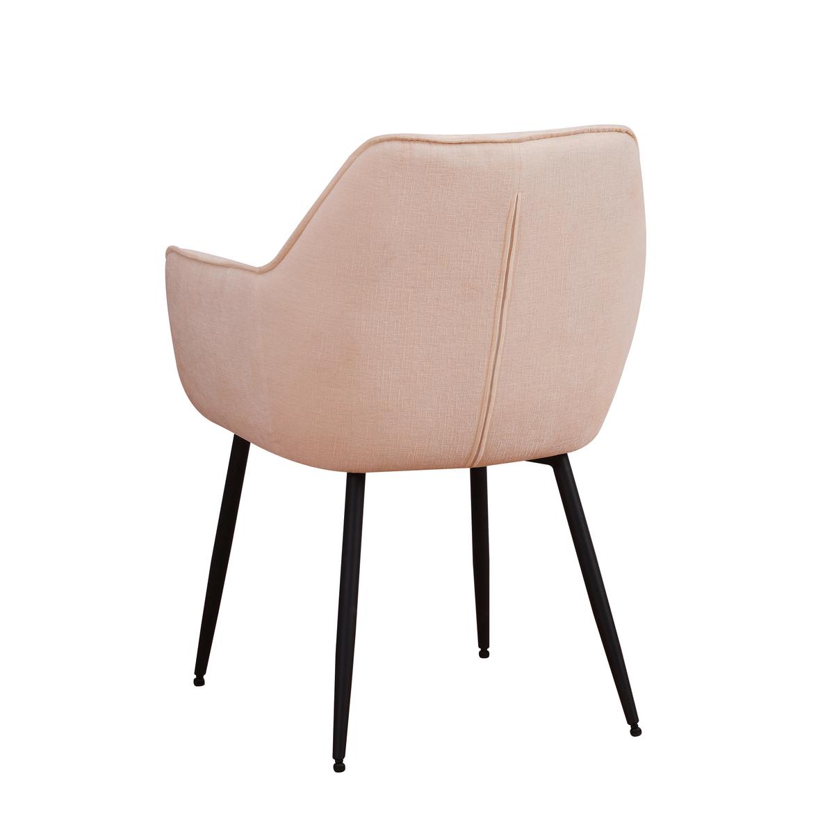 Armlehnstuhl-set Rennes Weiß B: 61 Cm - Cognac/Schwarz, MODERN, Textil/Metall (61/84/59,5cm) - MID.YOU