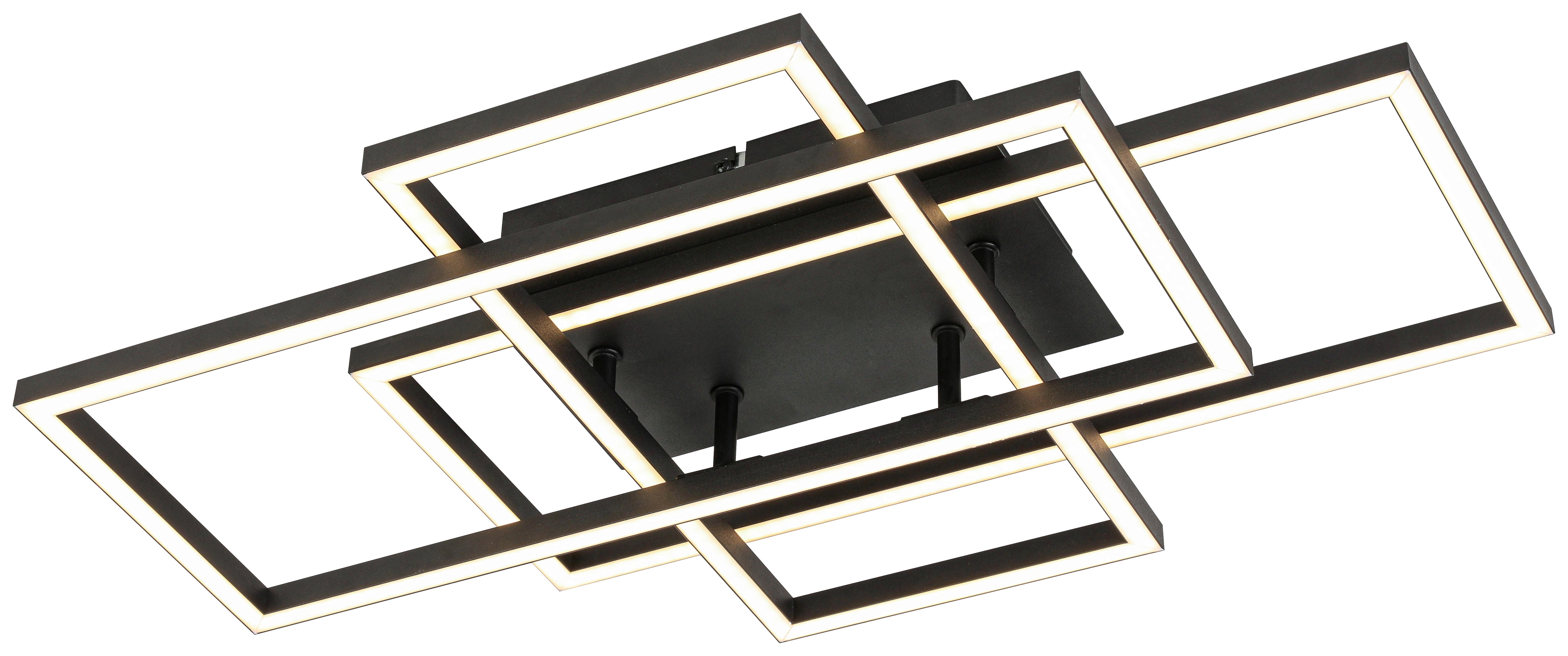 LED-Deckenleuchte Amil - Schwarz, MODERN, Kunststoff/Metall (58/36/9cm) - Luca Bessoni