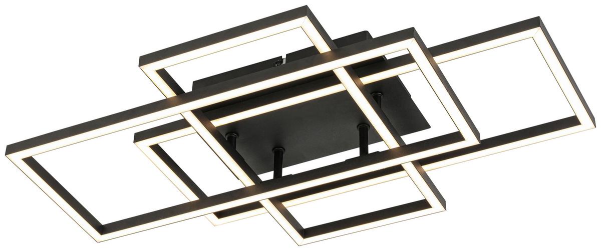 LED-Deckenleuchte Amil - Schwarz, MODERN, Kunststoff/Metall (58/36/9cm) - Luca Bessoni