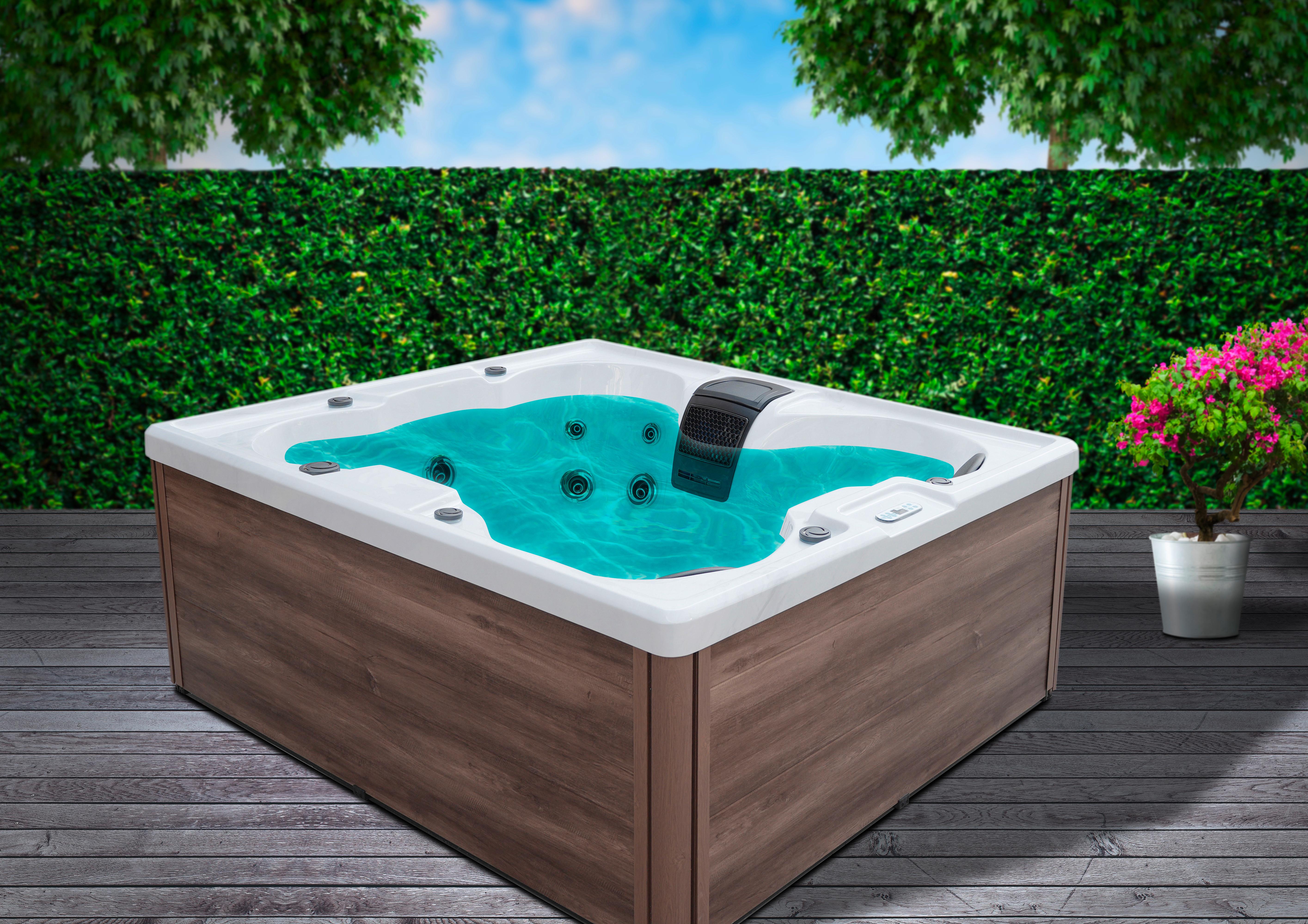 Whirlpool Carole Grauweiß B: 210 cm - Grauweiß, KONVENTIONELL, Kunststoff (210/180/82cm) - Sanotechnik