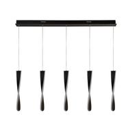 LED-Hängeleuchte 8675-5bk - Schwarz, Basics, Metall (100/8/120cm)