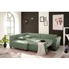 Ecksofa Liz Grün S: 175x252 Cm - Schwarz/Grün, MODERN, Textil (175/252cm) - Livetastic