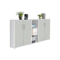 AKTENSCHRANK OFFICE EDITION - SW SET 8 - Hellgrau/Weiß, MODERN, Holzwerkstoff (212,9/113,6/33cm) - MID.YOU
