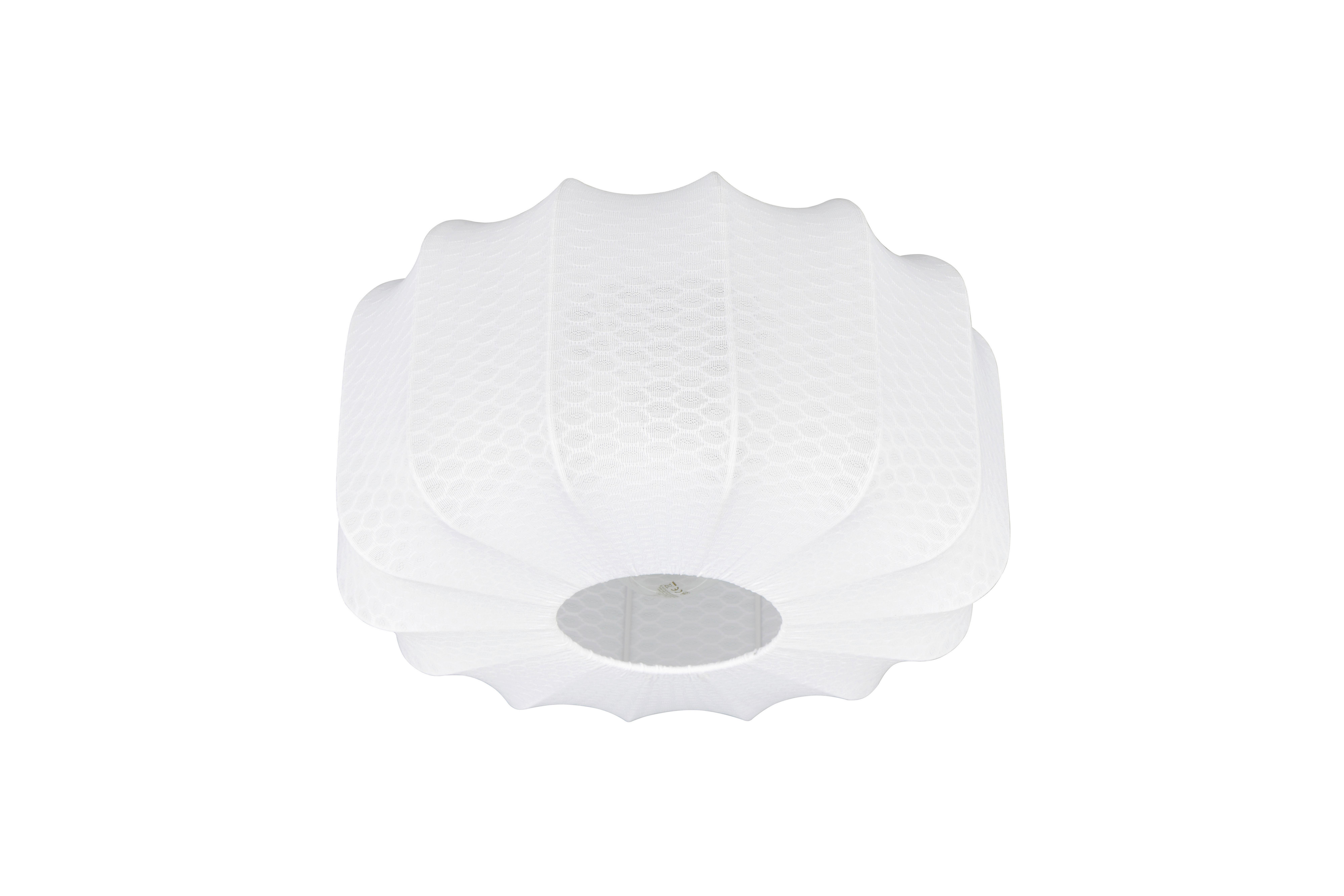 Deckenleuchte Madeline Schwarz Weiß D: 40 Cm - Schwarz/Weiß, LIFESTYLE, Textil/Metall (40/22,5cm)