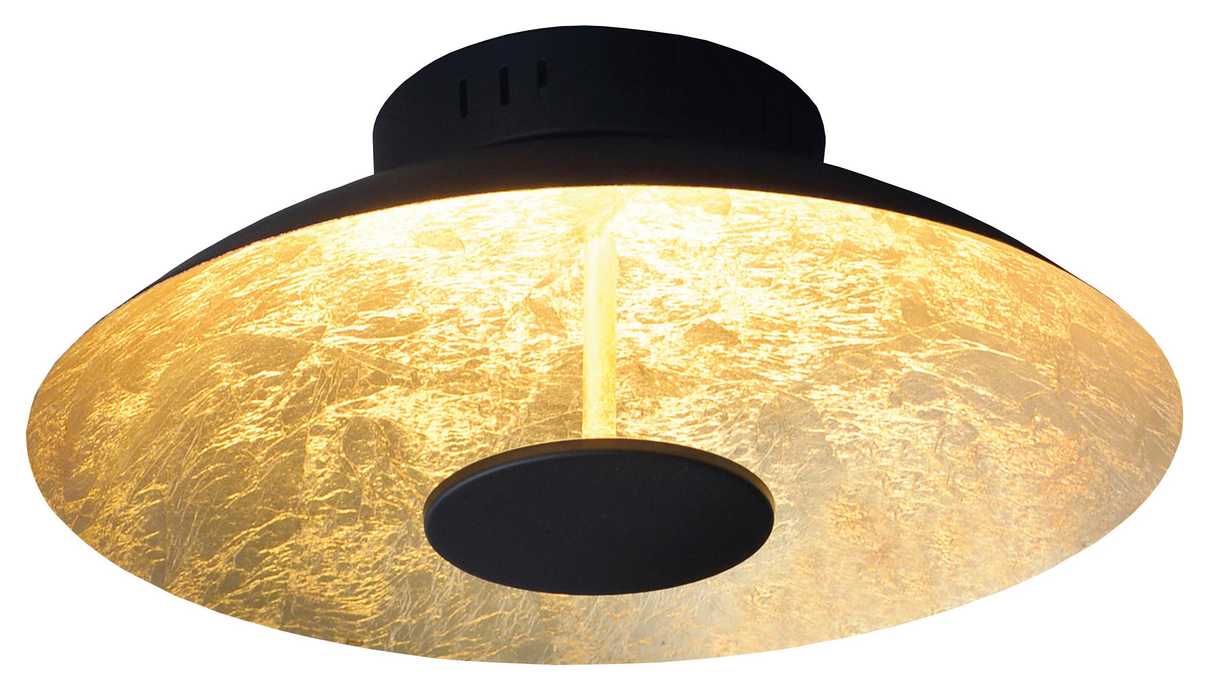 LED-Deckenleuchte Firenze Ø 40 cm - Goldfarben/Schwarz, Design, Metall (40/14,5cm) - Näve
