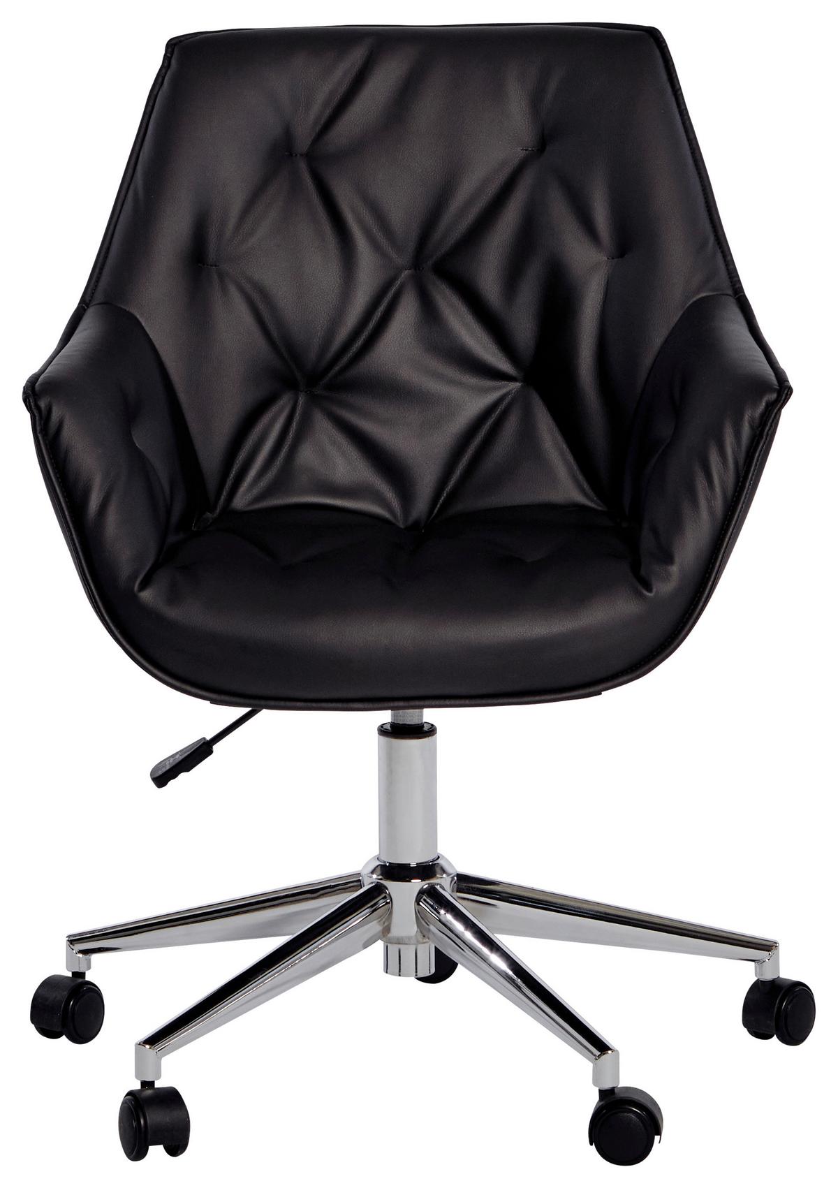 Drehstuhl Boss Worx - Chromfarben/Schwarz, MODERN, Kunststoff/Textil (61/61/84cm) - Livetastic