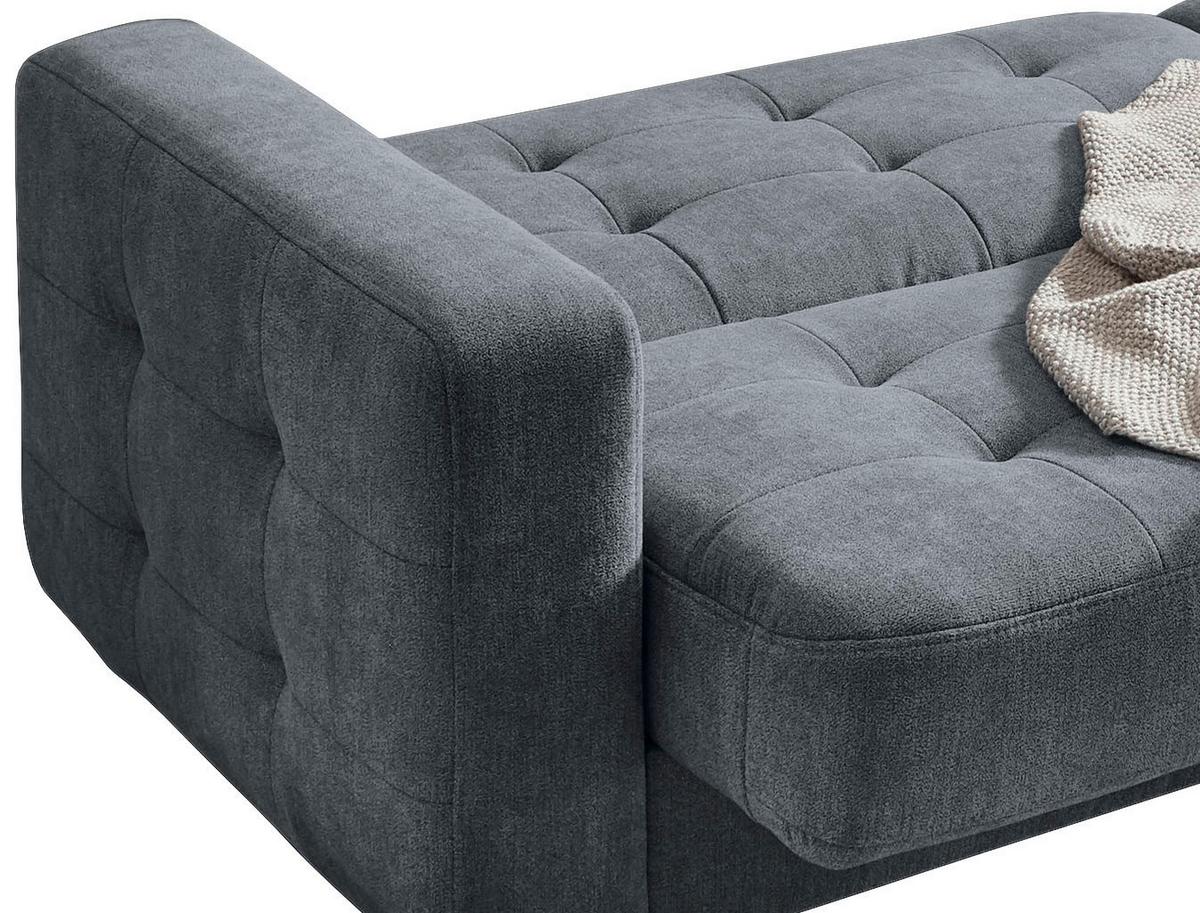 Schlafsofa Mit Bettkasten Und Kissen Fjord, Webstoff - Eichefarben/Anthrazit, MODERN, Holzwerkstoff/Textil (222/86/90cm) - MID.YOU